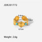 New Design Natural Stone Stainless Steel Ring Women Waterproof Stylish Golden Jewelry 2022 NEW Set