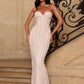 Lace Strapless Mermaid Maxi Dress Women Sweetheart Neck Sheer Mesh Bodycon Long Gown Evening Party Cocktail Vestidos