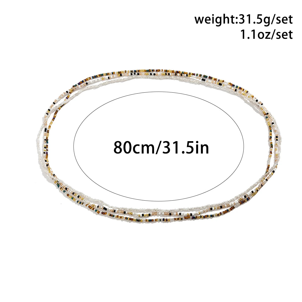 3Pcs Bohemia Waist Bead Belly Belt Chains for Women Wed Bridal Sexy Summer Bikini Elastic Body Jewelry Y2K Accessories