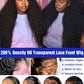 40 42 Inch 300% Density Natural Black Water Wave Jerry Curly Raw Vietnamese HD Invisible Lace Frontal Human Hair Wig For Women