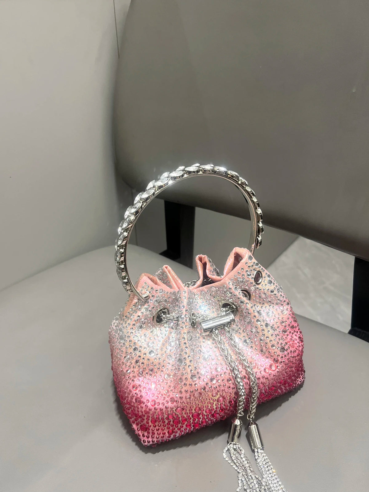 Rhinestones Evening clutch Bag Purses and handbag luxury Designer shoulder bag Shiny Crystal Clutch purse bucket bag