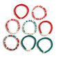 Women's 3-Style Boho Wide Geometric White Resin Cuff Elastic Bangles Set Vintage Punk Y2K Jewelry Gift Set