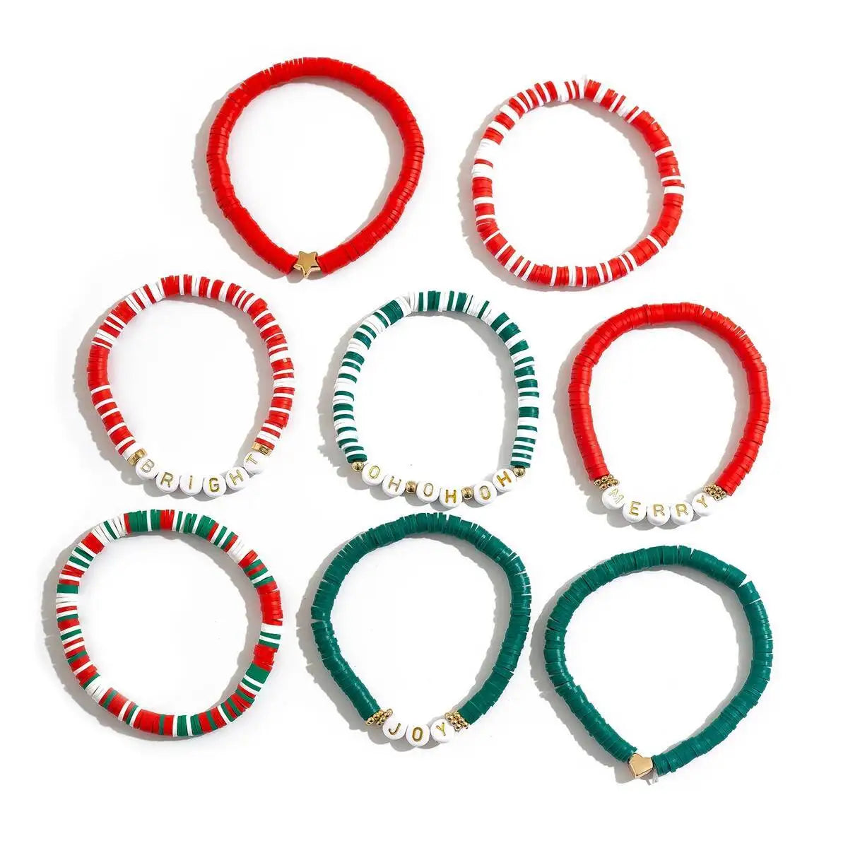 Women's 3-Style Boho Wide Geometric White Resin Cuff Elastic Bangles Set Vintage Punk Y2K Jewelry Gift Set