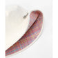 Reversible Pink Plaid & Beige Bucket Hat with Metal Logo for Women