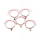 Christmas 5 Pcs/Set Adjustable Jewelry Set for Women with Snowman Snowflake Tree Pendant Cute Trendy Exquisite Rope Bracelets