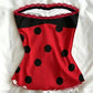 Y2K Women Strapless Tube Top Lace Trim Front Bow Ruched Design Striped Polka Dot Slim Flared Hem Summer Casual Tank Top