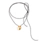 Goth Elegant Big Bean Pendant Choker Necklace for Women Collares Wed Bridal Knotted Bowknot Adjustable Rope Chain Y2K Jewelry