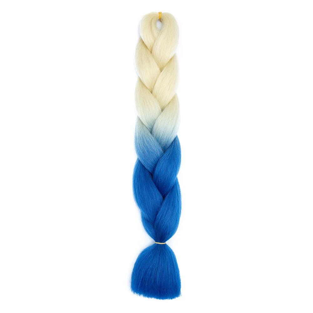 24 Inch Jumbo Braids Extensions Synthetic Braiding Hair Afro Ombre Color kanekalon Hair for Children Braid