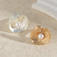 2Pcs Punk Creative Imitation Pearl Lotus Leaves Open Rings Set for Women Goth Gold Color Geometric Finger Ring Wed Accessories