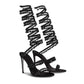Women's New Water Diamond Sandals Fashion Tassel Crystal Shoes Sexy Banquet Party Twin Stiletto Women's Large Sandals