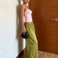 High Street 2 Piece Set Woman Color Blocking Low-Neck Backless Navel Exposed Camisole+Straight Pants Casual Fashion Suit