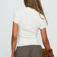 Women Short Sleeve Shirts Office Ladies Solid Color Split Twist Front Collared Blouses Summer Casual Tops Streetwear