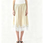 Women Summer Solid Elegant Satin Lace Patchwork Long Skirts High Waist Office Ladies Vacation Midi Skirts Y2K Streetwear