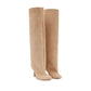 Autumn and Winter New 6cm Slim High Heels Knee High Women's Boots Round Toe Fashionable Women's Long Boots Knight Boots