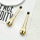 Alloy Gold-Plated Keyhole Pendant Dangle Earrings for Women Fashion Jewelry Brand Show Statement Earrings Accessories