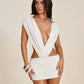 Women Bodycon Mini Dress Deep V Neck Backless Ruched Sleeveless Satin Dresses Evening Party Club Night Out Holiday Wear