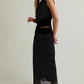 Women's 2 Piece Skirt Outfits Off One Shoulder Y2K Dots Print Tank Tops and Long Skinny Skirt Set Summer Party Clubwear