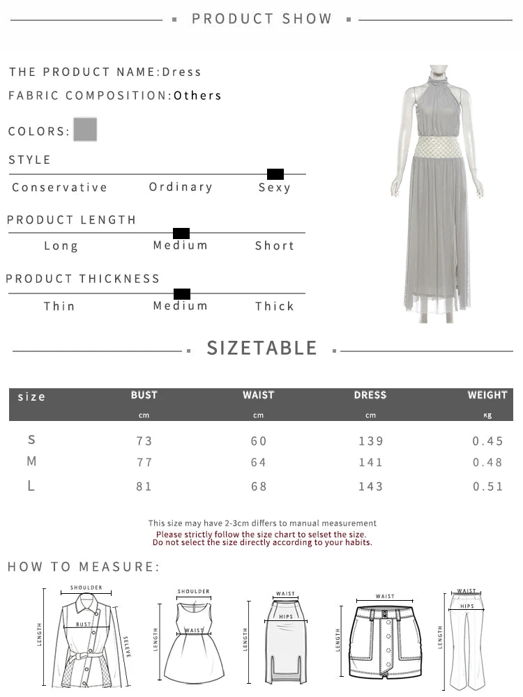 Beads Sequins Patchwork Dress Women Elegant Halter Ruched Sleeveless Split Fashion Beach Evening Party Club Bodycon