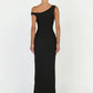 Asymmetric One Shoulder Sexy Maxi Dress Women Elegant Diagonal Collar Sleeveless Backless Cocktail Evening Party Dress