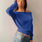 Solid Color Off Shoulder T Shirt Long Sleeve Tops Fashion 2026 Woman Clothes