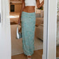 Women Sequin Beaded Maxi Skirt Y2K Sparkly High Waist Bodycon Skirt Night Out Party Glitter Long Skirt Vacation Clubwear