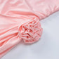 3d Floral Appliques Draped Short Dresses for Women Fashion Pink Long Sleeve Mini Dress Y2k Resort Wear
