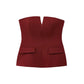 Off Shoulder Tube Top Women Sexy Strapless Crop Top Woman Fashion Backless Short Tops for Women Spring Bustier Vest Top