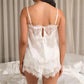 Women Sexy 2 Piece Pajama Set Lace Trim Satin Cami Top and Silky Pj Shorts Coquette Lounge Outfits Sleepwear