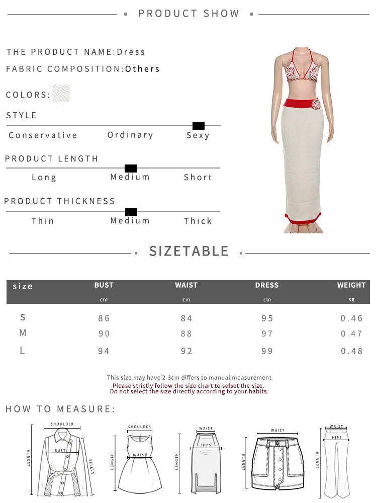 Crochet 2 Piece Set Women Beach Vacation Flower Bra Tops+Patchwork Long Skirts Matching Vacation Midnight Clubwear