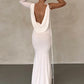 Elegant Backless Sexy Maxi Dress For Women Robe Spring New V Neck One Sleeve Lace-up Party Long Dress Vestido
