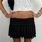 Women Low Waist Fold Over Pleated Mini Skirt Y2K Ruched Flared A Line Short Skirt Summer Casual Fairy Skirt