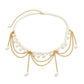 Vintage Multiayer Imitation Pearl Waist Chain for Women Boho Tassel Belly Belt Sexy Body Jewelry Dress Accessories Gift