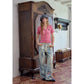 Women's V-Neck Button Front Knit Top with Floral Embroidery, Ruffled Hem Short Sleeve Knitwear, Cute Casual Slim Fit Top