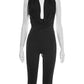 Sexy Swing Collar Playsuits Women Basic Backless Halter Bandage Sleeveless Wild Chic Midnight Club Workout Streetwear
