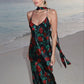Halter Backless Print Sexy Maxi Dress For Women Gown Elegant Sleeveless High Waist Evening Club Party Long Dress