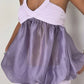 Low-Neck Mesh Patchwork Mini Dress Woman Lace-Up Halter Backless Shirring Skinny Wrap Hip Street Elegant Style Bodycon