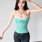 Low-Neck Patchwork Vest Women Folds Skinny Backless Leisure Sexy Summer Fashion Music Festival Chic Midnight Streetwear