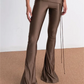 Casual Solid Wide-Legged Pants Women Autumn Classic Bandage Simple Stretch Trend Streetwear Long Trousers Bottoms