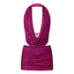 Women Sequin 2 Piece Outfit Sparkly Sexy Bodycon Sleeveless Halter Crop Top Split Mini Skirt Set Going Out Club Suit
