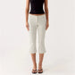 Women's Spring Summer Capri Pants Casual Low Waist Solid Color/Dot Print Slim Fit Cropped Trousers Fashion Streetwear