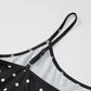 Polka Dot Slip Dress White Black French Style Elegant Sleeveless Backless Long Maxi Dresses for Woman