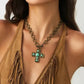 Vintage Large Jesus Cross Pendant Choker Necklace for Women New Trend Punk Metal Chunky Chain Neck Jewelry Accessories