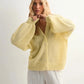 Women's Solid Color Knit Cardigan Autumn V-Neck Fuzzy Long Sleeve Button Front Closure Sweaters Winter Casual Knitwear