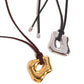 Trendy Stainless Steel Waterproof Irregular Geometric Metal Wax Rope Necklace Gold Silver For Women Jewelry Gift