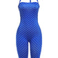 Polka Dot Print Backless Rompers Woman Summer Sexy Bandage Halter Sleeveless Skinny Peach Hip Streetwear Playsuits