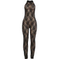 See through Backless Jumpsuit Women Sexy Wild Jacquard Bandages Halter Sleeveless Stretch High Street Party Clubwear