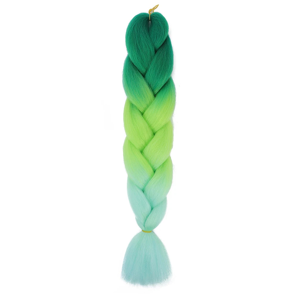 24 Inch Jumbo Braids Extensions Synthetic Braiding Hair Afro Ombre Color kanekalon Hair for Children Braid