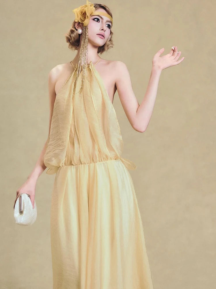 Irregular Hem Elegant 2026 Summer Fashion Draped Dress Women Sleeveless Mesh Chic Birthday Party Gown Vacation Vestidos