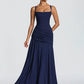 Off-shoulder Backless Sexy Maxi Dress Women Elegant Strapless Sleeveless Bodycon Ruched Club Party Long Dresses Female