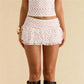 Polka Dot Mini Skirt for Women Low Rise Tiered Layered Ruffle Y2K Pleated Skirt Flowy A Line Short Skirts